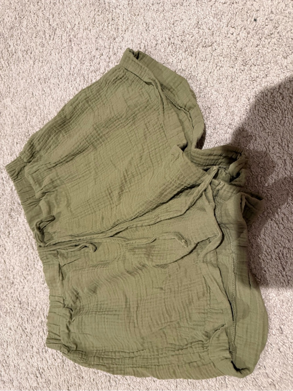 SHEIN Olive Green Men's Casual Drawstring Shorts